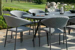 Maze Pebble 8 Seat Oval Dining Set