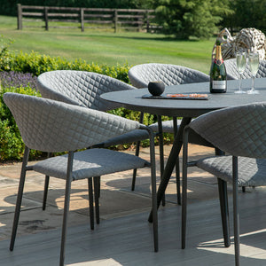 Maze Pebble 8 Seat Oval Dining Set