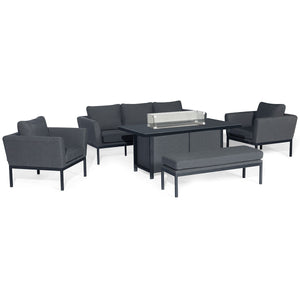 Maze Pulse 3 Seat Sofa Dining Set with Fire Pit