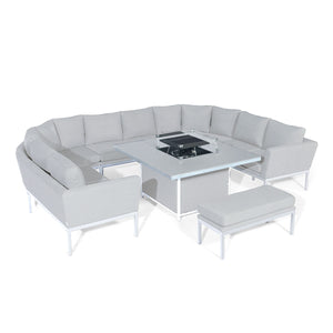 Maze Pulse U Shape Dining Set with Fire Pit