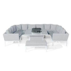 Maze Pulse U Shape Dining Set with Fire Pit