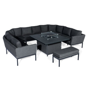 Maze Pulse U Shape Dining Set with Fire Pit