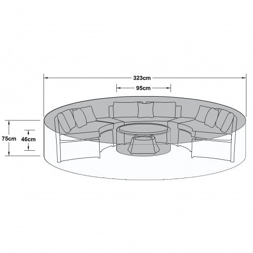 Maze Outdoor Cover for Half Moon Set