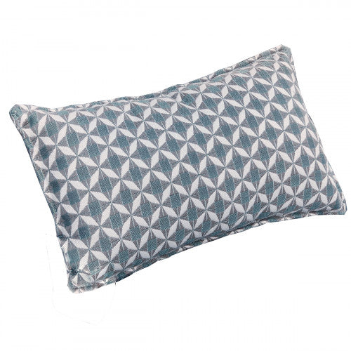 Maze Pair of Outdoor Sunbrella Fabric Bolster Cushion (30x50cm) - Mosaic Blue