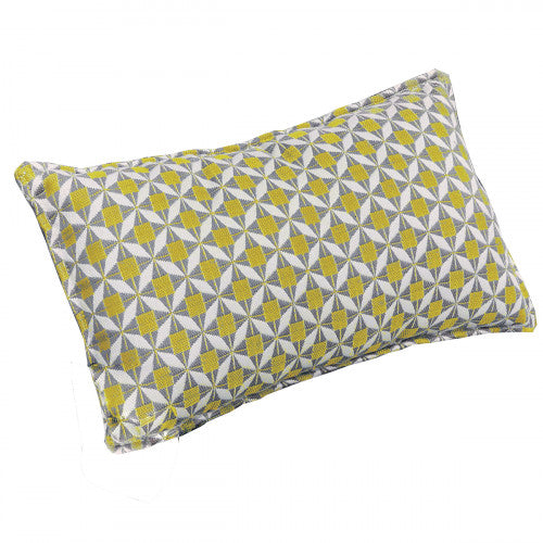 Maze Pair of Outdoor Sunbrella Fabric Bolster Cushion (30x50cm) - Mosaic Yellow