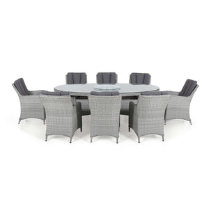 Maze Ascot 8 Seat Oval Dining Set