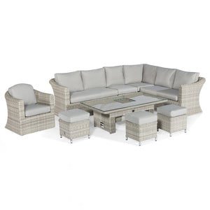 Maze Oxford Deluxe Corner Dining Set with Rising Table and Armchair