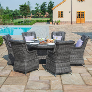 Maze Victoria 6 Seat Round Dining Set