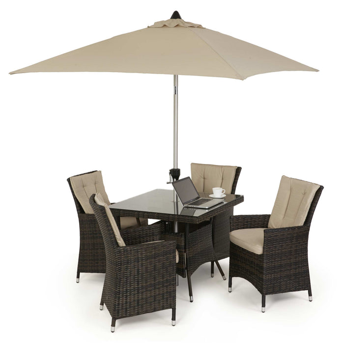 Maze LA 4 Seat Square Dining Set