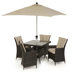 Maze LA 4 Seat Square Dining Set