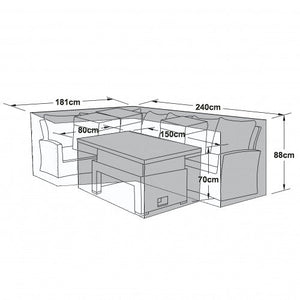 Maze Outdoor Cover for Kingston Corner Set with Rising Table