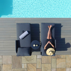 Maze Marina Double Sunlounger Set With Side Table