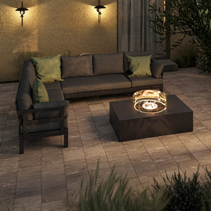 Maze Oslo Corner Group with Rectangular Fire Pit Table