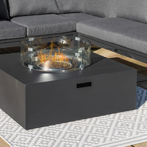 Maze Oslo Large Corner Group with Square Gas Fire Pit Table