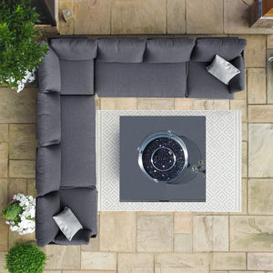 Maze Oslo Large Corner Group with Square Gas Fire Pit Table