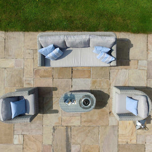 Maze Oxford 3 Seat Sofa Set with Fire Pit