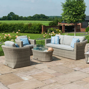 Maze Oxford 3 Seat Sofa Set with Fire Pit