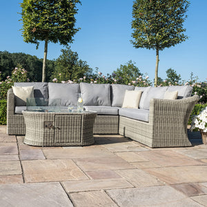 Maze Oxford Large Corner Sofa Set with Fire Pit