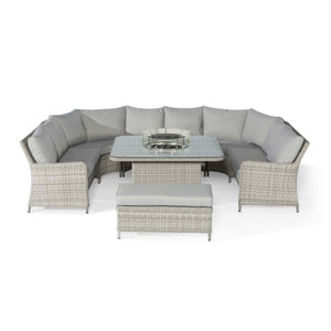 Maze Oxford Royal U-Shaped Sofa Set with Fire Pit