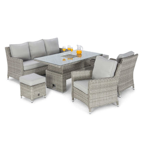 Maze Oxford Sofa Dining Set with Ice Bucket and Rising Table