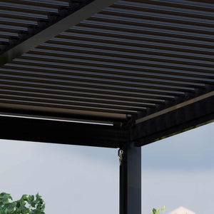 Maze - Como 3m x 3m Aluminium Metal Outdoor Garden Pergola