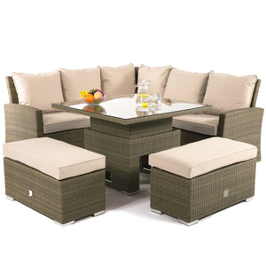 Maze Tuscany Corner Bench Set with Rising Table