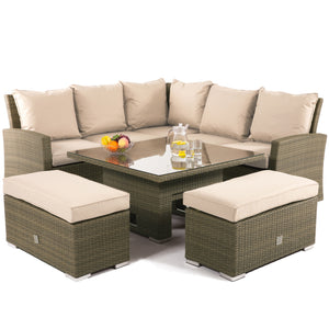 Maze Tuscany Corner Bench Set with Rising Table