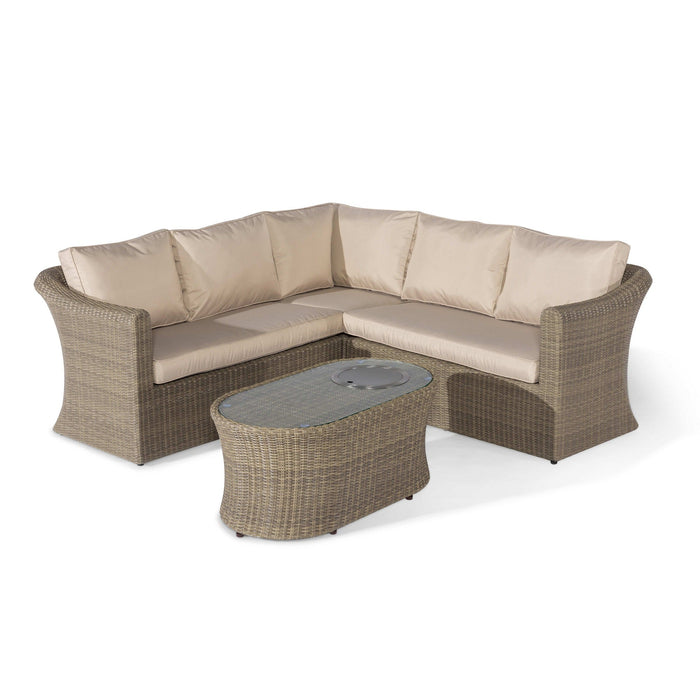 Maze Winchester Small Corner Sofa Set with Fire Pit