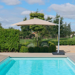 Maze Zeus Cantilever Parasol 3m Square - With LED Lights & Cover