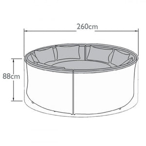 Maze Outdoor Cover For Dallas/Ascot Round Sofa Dining Set