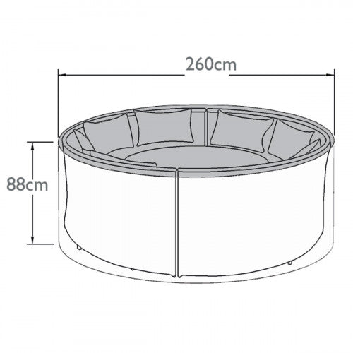 Maze Outdoor Cover For Dallas/Ascot Round Sofa Dining Set