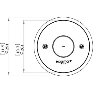 Round AB3 Small Ethanol Fire Burner - EcoSmart Fire - ExpertFires