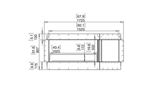 EcoSmart Flex 60SS.BXR Single Sided Fireplace Insert