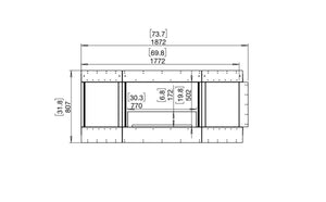 EcoSmart Flex 68LC.BX2 Left Corner Fireplace Insert