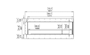 EcoSmart Flex 68RC Right Corner Fireplace Insert - ExpertFires