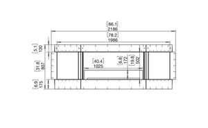 EcoSmart Flex 78SS.BX2 Single Sided Fireplace Insert