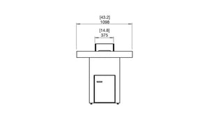 EcoSmart Fire Gin 90 Bar Teak Bioethanol Fire Table