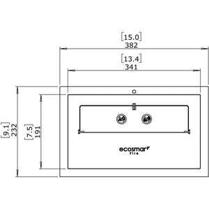 XS340 Small Stainless Steel Ethanol Fire Burner - EcoSmart Fire - ExpertFires