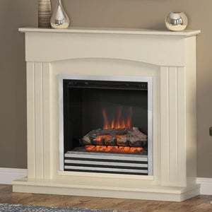 Be Modern Linmere Electric Fireplace in Almond Stone - ExpertFires