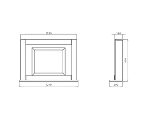 Suncrest Romney 48 inch Electric Fireplace Suite