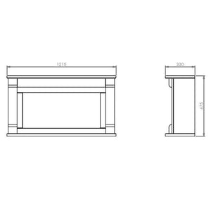 Suncrest Foxley Electric Fireplace Suite