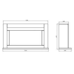 Suncrest Lumley 48 inch Electric Fireplace Suite